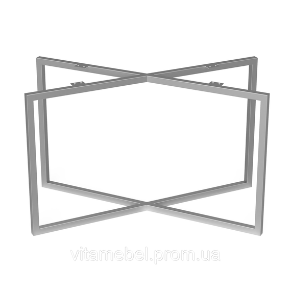 Каркас для журнального столу з металу 700×350mm, H=450mm Сірий | Зображення 1