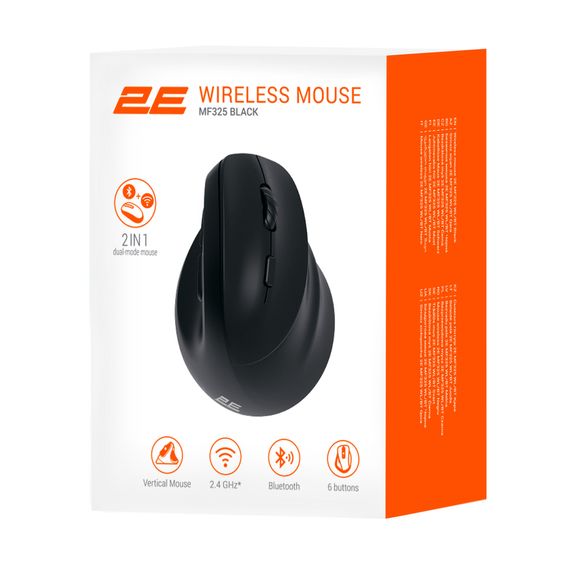 Мишка 2E MF325 Silent Wireless/Bluetooth Black (2E-MF325WBK) | Зображення 8