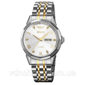 Якісні чоловічі годинники SKMEI 2291TGDSI, Оригінальні брендові годинники для чоловіка TR-46