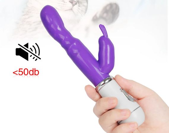 Вібратор-кролик для подвійної стимуляції (фіолетовий, живлення USB) | Зображення 5