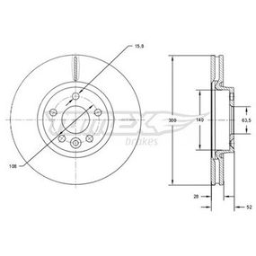 Диск гальмівний передній Ford Galaxy/S-Max 06-15/ Land Rover Freelander 06-14/Range Rover Evoque 11-19/