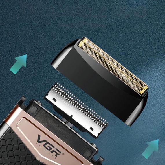 Електробритва акумуляторна для сухого та вологого бриття, V-331 / Потужний шейвер бритва / Тример для стрижки бороди | Зображення 4