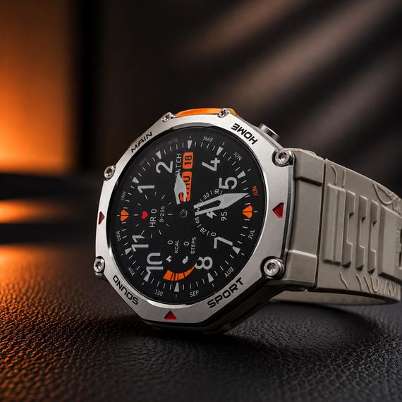 Розумний годинник Modfit Navigator Al Gray-Silver з GPS, компасом та вологозахистом 5 ATM | Зображення 5