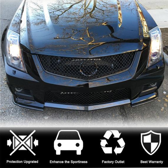 Накладка на передній бампер Lip V2 (для CTS V Coupe, Карбон) для Cadillac CTS 2007-2014 рр | Зображення 2