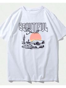 Футболка жіноча з принтом повсякденна XL Білий