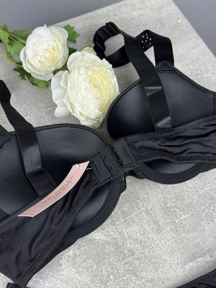 Комплект Victoria's Secret 8073 Push-Up Bra чорний | Зображення 1