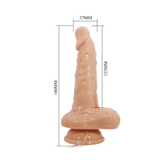 Вібратор - Barbara Max Vibrator 7,1" Flesh Sex Aura | Зображення 7