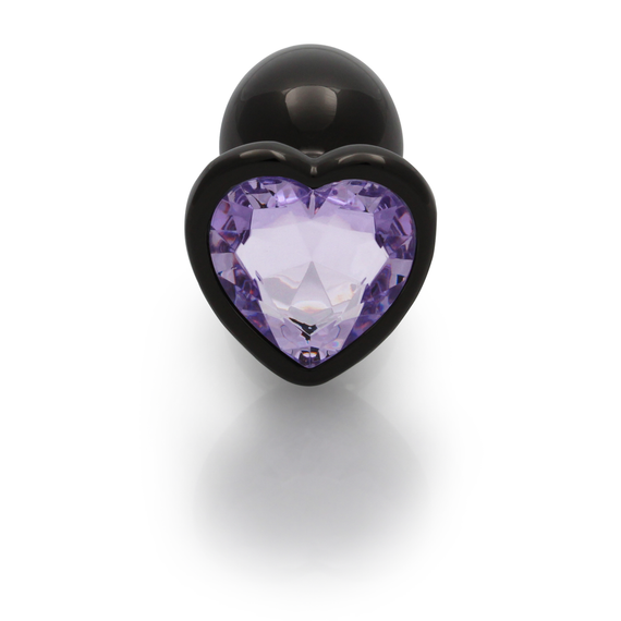 Анальна пробка - Ouch! Metal Butt Plug Small Gunmetal/Amethyst Purple Sex Aura | Зображення 3