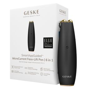 Мікрострумова ручка для підтяжки шкіри обличчя GESKE MicroCurrent Face-Lift Pen 6в1 white, Сірий