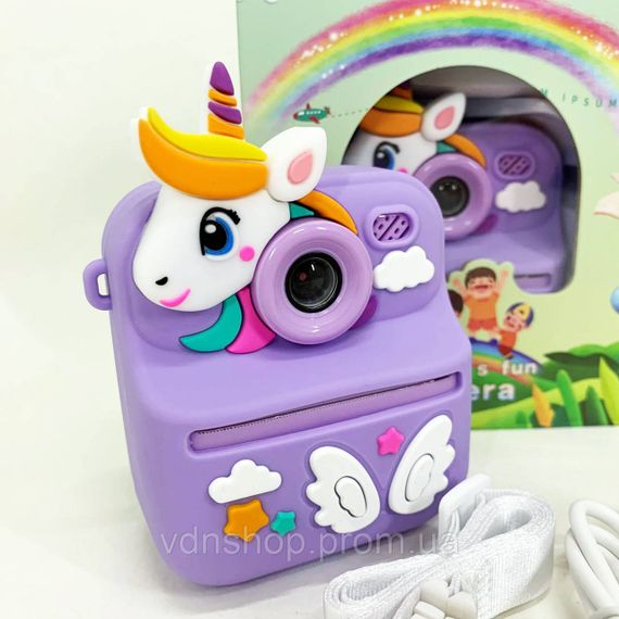 Детская цифровая фотокамера с печатью, Детские фотоаппараты для мальчиков, Фотоаппарат игрушка детская TF-64 | Зображення 1