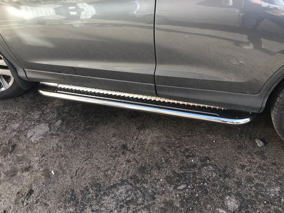 Бокові пороги KB001 (нерж) 51 мм для Honda CRV 2012-2016 рр | Зображення 3