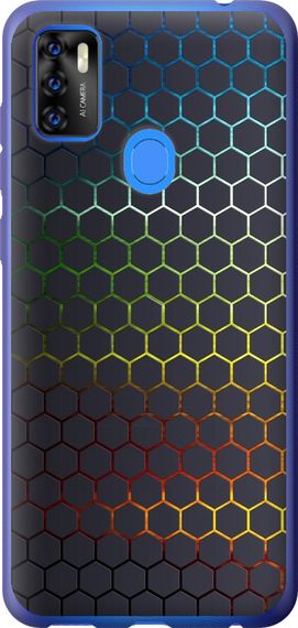Чехол на ZTE Blade A7S 2020 Переливающиеся соты "498u-2454-17620"