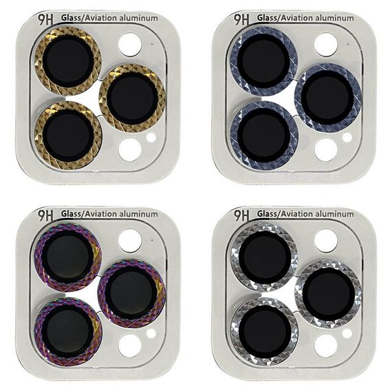 Захисне скло Metal Shine на камеру (в упак.) для Apple iPhone 15 Pro (6.1") / 15 Pro Max (6.7")