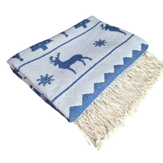 Плед SoundSleep Зимове Натхнення бавовняний 140х200 см синій (2251970800017) | Зображення 8