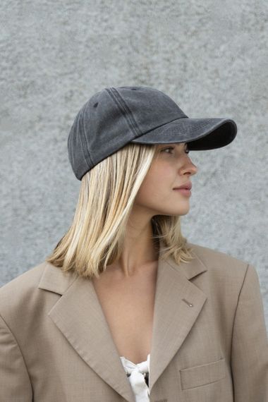 Кепка бейсболка Vintage Without з принтом Hate Black | Зображення 5