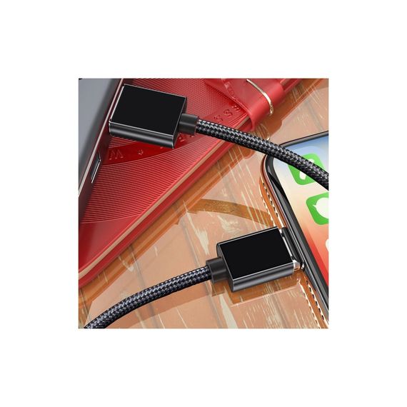 Дата кабель USB 2.0 AM to Micro 5P 1.0m Magnetic black Essager (EXCCXM-ML01) | Зображення 3