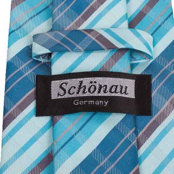 Краватка поліестерова стандартна бірюзово-синя Schönau (Шонау)-81 | Зображення 2