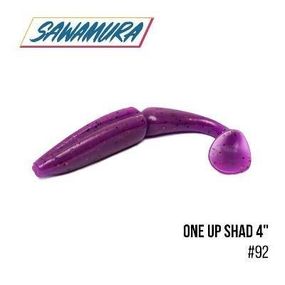 Силикон рыболовный, Съедобный силикон, Виброхвост Sawamura One'Up Shad  4" 6 шт. 092