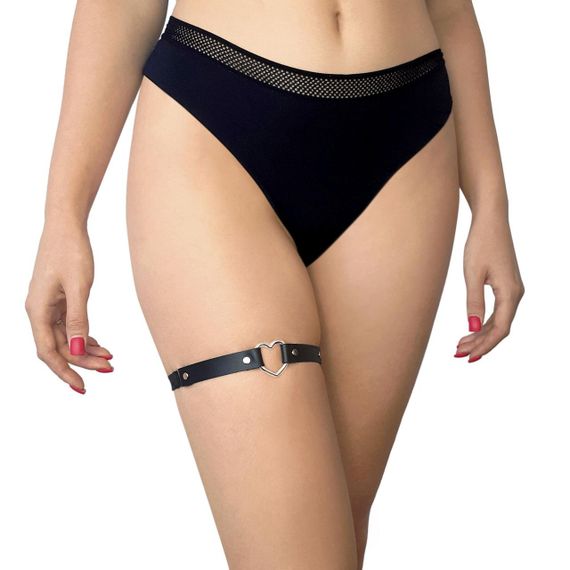 Гартер на ногу Серце з натуральної шкіри Art of Sex - Terri (1шт.)