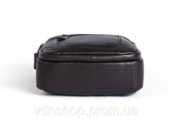 Чоловіча шкіряна сумка планшет 18х21х7, барсетка через плече Tiding Bag LA3314-1BL чорна | Зображення 8