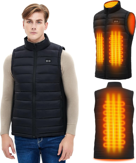 Електрична USB жилетка для подорожей і активного відпочинку, Жилетка з підігрівом чорна | Зображення 1