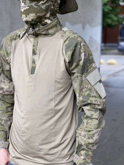 Сорочка чоловіча військова тактична з липучками під шеврони Убакс Туреччина 6582 S хакі | Зображення 7