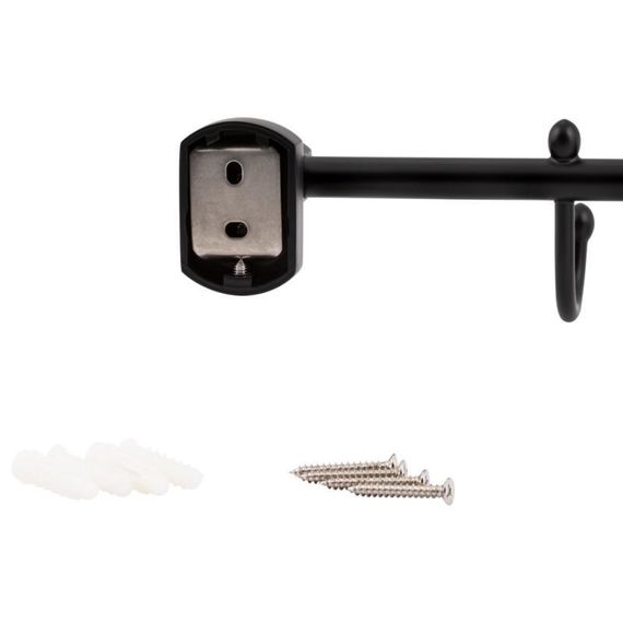 Тримач для рушника Qtap Liberty 3 гачка 365 мм QTLIBBLM1154-3 Black | Зображення 2