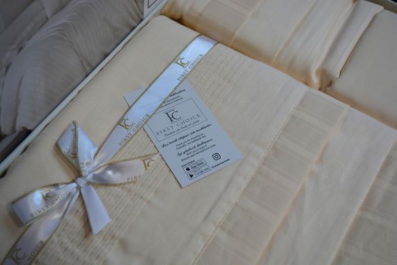 Комплект постільної білизни First Choice Deluxe Satin 200х220 New Trend Cream | Зображення 4