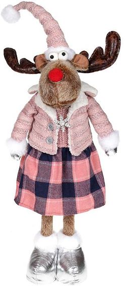 New Years elk girl мягкая игрушка 28х18х78см