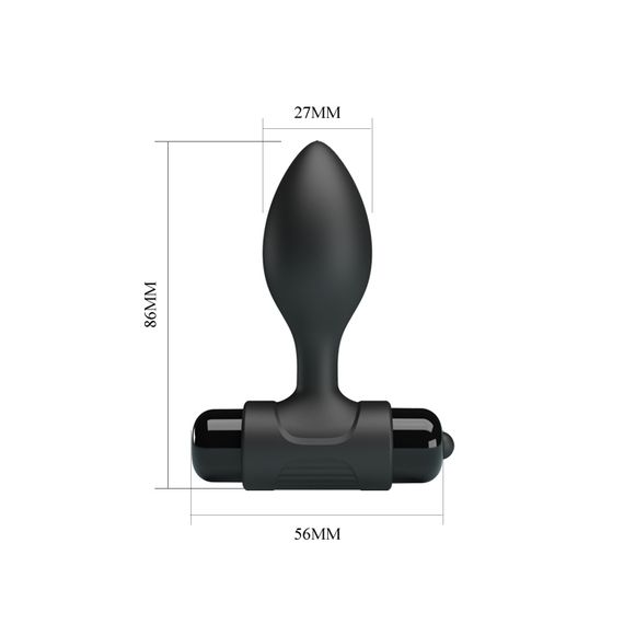 Анальна пробка - Pretty Love Vibra Butt Plug Black | Зображення 2