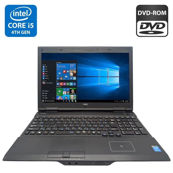 Ноутбук NEC Justic / 15.6" (1366x768) TN / Intel Core i5-4310M (2 (4) ядра 2.7 - 3.4 GHz) / 8 GB DDR3 / 320 GB HDD / Intel HD Graphics 4600 / DVD-ROM б/в