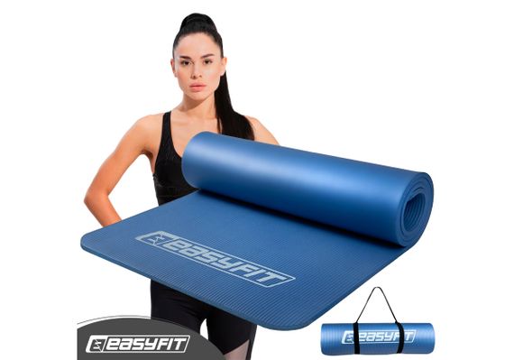 Килимок для фітнесу та йоги EasyFit NBR 10 мм Синій (EF-1919-Bl)
