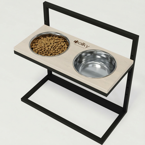 Миски на регулируемой подставке для больших собак Hollky Flex L (2 × 1.8 л) FL-502850-BLWH