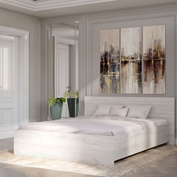 Ліжко двоспальне Еверест Соната-1600 160х200 см дуб крафт білий (EVR-2679) | Зображення 1