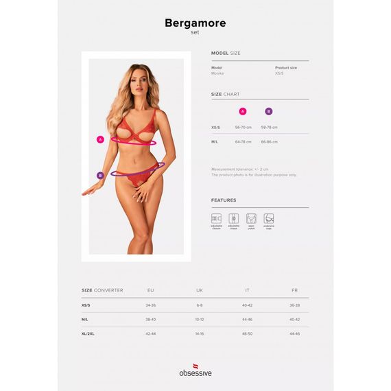 Комплект Obsessive Bergamore XS/S | Зображення 4