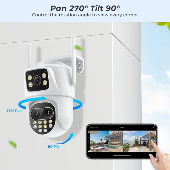Зовнішня 9 MP IP WiFi камера QEARIM EP7-QQ-6M 8X Zoom ICSEE | Зображення 8