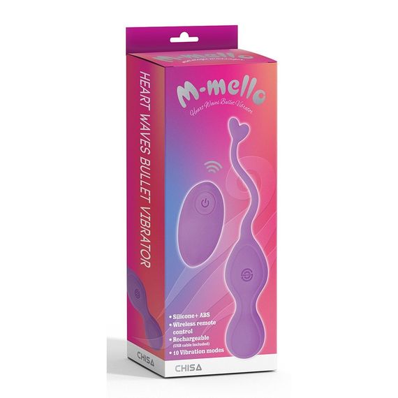 Віброяйце з дистанційним пультом керування Chisa M-mello, фіолетове sexstyle | Зображення 3