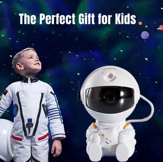 Проєктор зоряного неба, нічник лазерний на пульту Astro Star Mini — White Космонавт (Cвітильник LED нічник) | Зображення 1