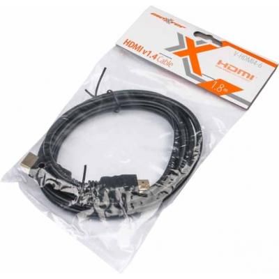 Кабель мультимедійний HDMI to HDMI 1.8m Maxxter (V-HDMI4-6) (V-HDMI4-6) | Зображення 1