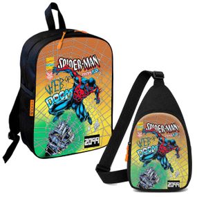 Набор Spider-Man 2 в 1: детский рюкзак + сумка-слинг, для мальчика и девочки 7–9 лет (6289)