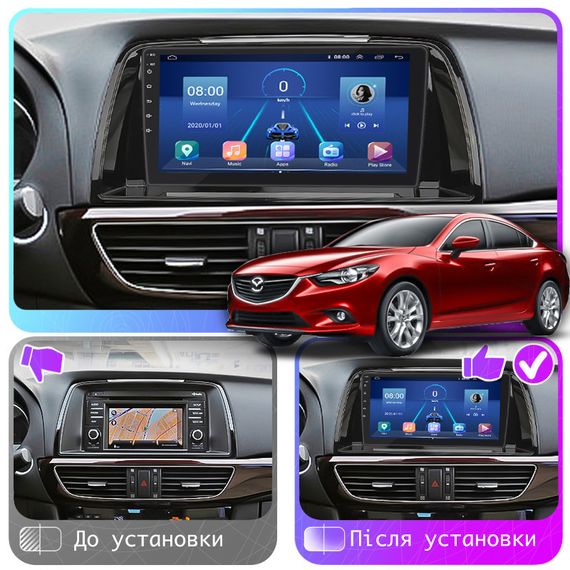 Штатная магнитола 9" Lesko для Mazda 6 III (GJ) 2012-2015 Top 6/128Gb 4G Android Мазда | Зображення 2