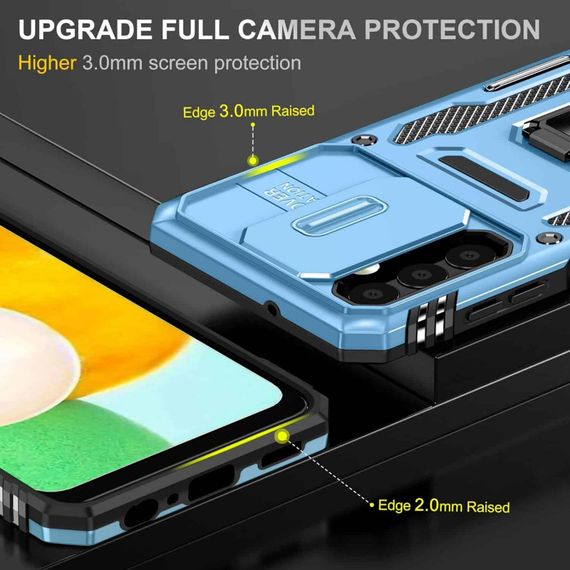 Ударопрочный чехол Camshield Army Ring для Samsung Galaxy A23 4G Голубой / Light Blue | Зображення 4