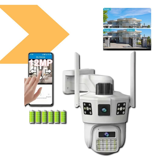 Wi Fi камера відеоспостереження 3 лінзи SD 39 APP V380pro | Зображення 4