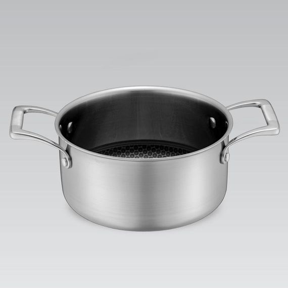 Каструля Maestro MR-3504-20, 3.1 л, 20 см, з нержавіючої сталі з кришкою, для всіх типів плит | Зображення 2