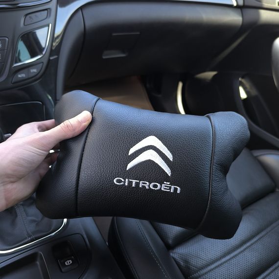 Набір шкіряних подушок Citroën з натуральної італійської шкіри + фірмовий брелок FC-318 у подарунок | Зображення 4