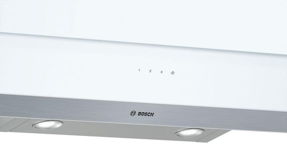 Вытяжка наклонная Bosch DWK065G20R - 60см./530 м3/белое стекло (DWK065G20R) | Зображення 2