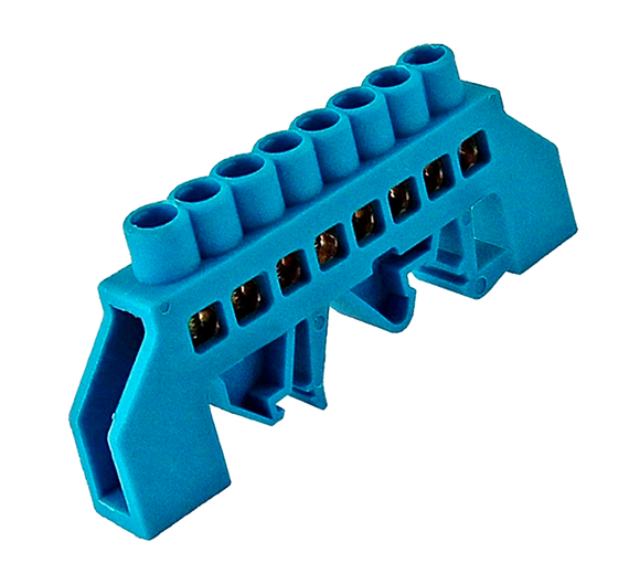 Шина универсальная изолированная «N» на DIN-рейку ШЛУ 8х12-8 синий Ny95500171