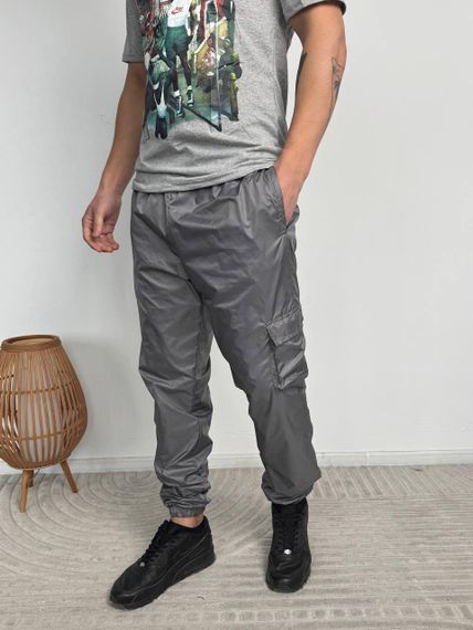 Чоловічі Спортивні штани з плащівки графіт