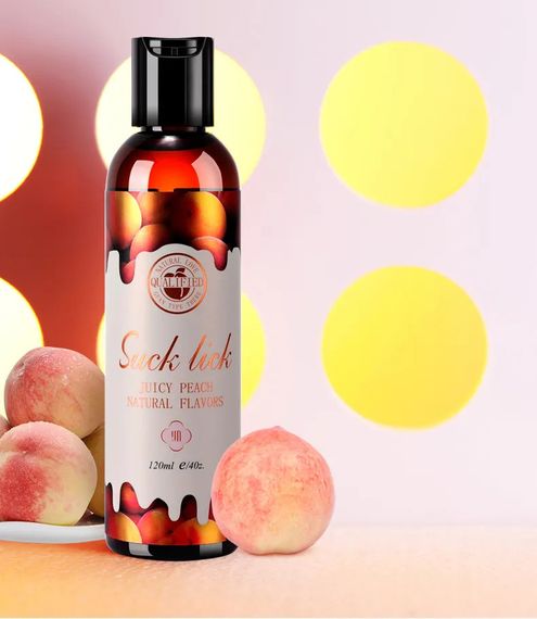 Інтимна змазка для орального сексу з ароматом персика 120 ml | Зображення 1