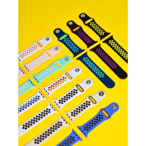 Ремінець Apple Watch Sport Nike+ 38/40/41 mm, браслет для годинника Apple, ремінець для Apple watch midnight blue/black | Зображення 6